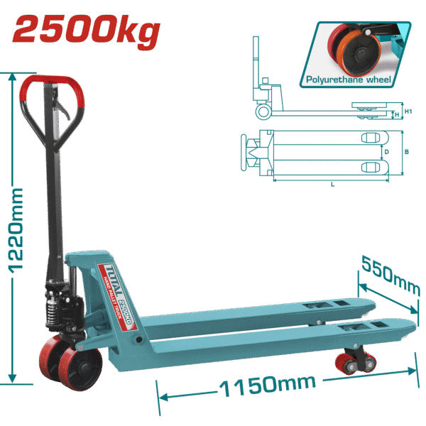Transpaleta Manual - Capacidad: 2500kg