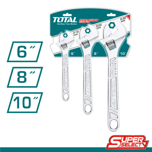 Set de Llaves Ajustables - 3 piezas