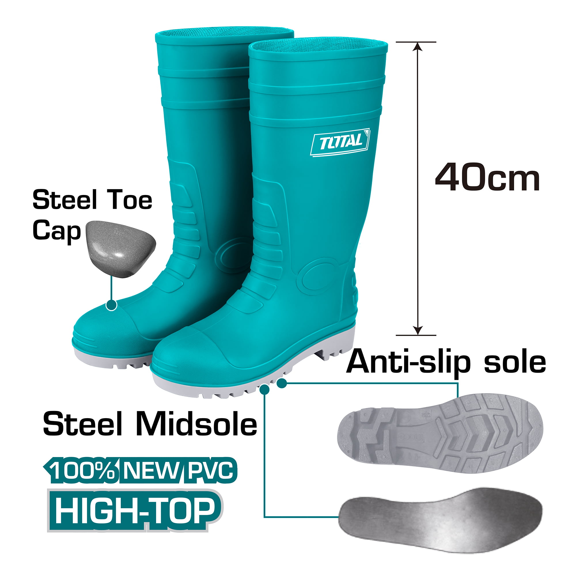 Botas de Hule con Punta de Acero