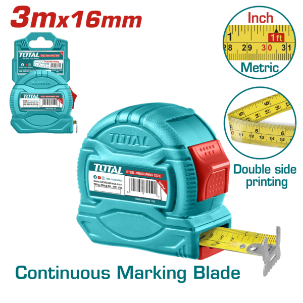 Cinta métrica de acero 3m
