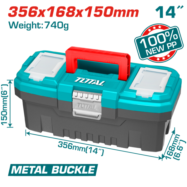 Caja para herramientas de plástico 14"