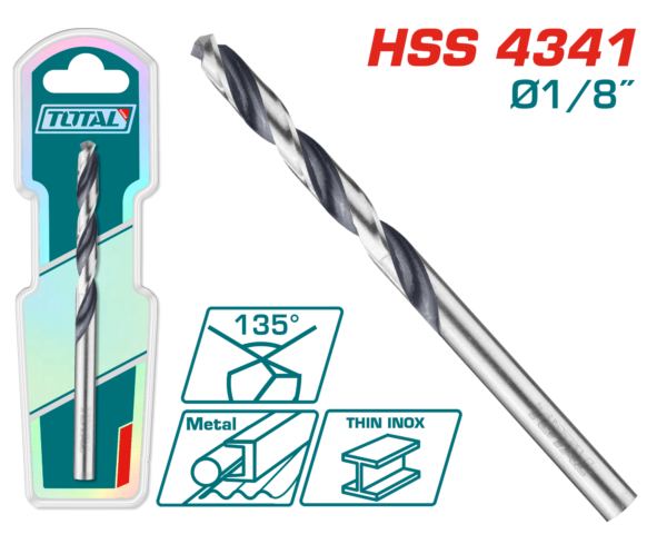 Mecha de acero HSS 4341 1/8"