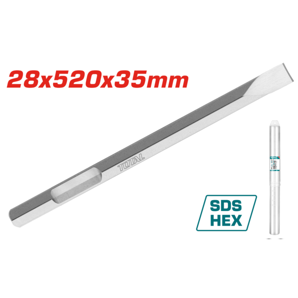Cincel en Punta Plano 28x520mm
