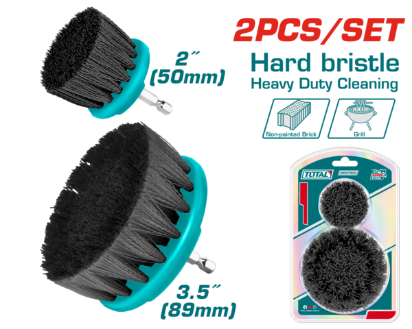 Juego de Cepillo de Cerdas Duras 2", 3.5" 2 Pzas