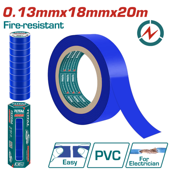 Cinta aislante de PVC Azul
