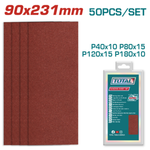 Juego de Lijas 90x231mm P40-P80-P120-P180 50pzas
