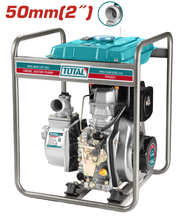 Motobomba Diesel  50 mm, 2" 533L/min 3.8CV 211cc Tanque 12.5L