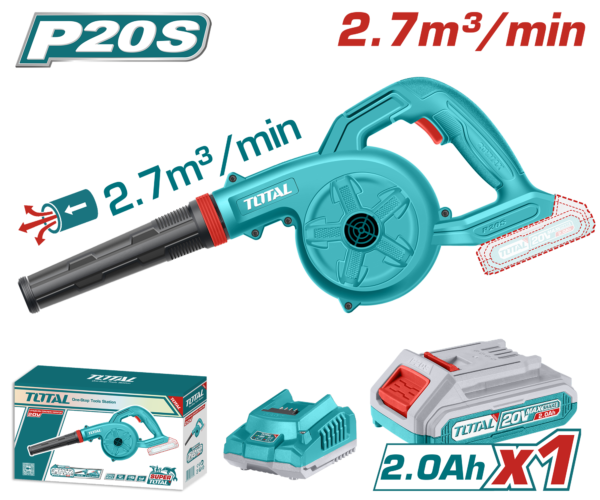 Soplador Inalámbrico 20V, 18000rpm