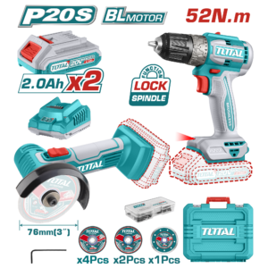 Juego de Taladro Inalámbrico 20V+ Mini Sierra Circular + Accesorios