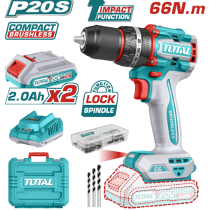 Taladro Inalámbrico Compacto 20V, 0-500/0-2000rpm 66 Nm