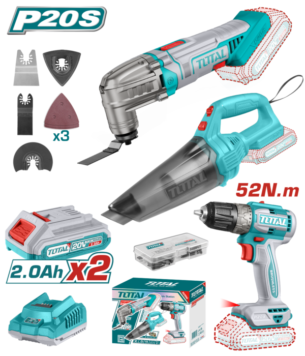 Juego de Lijadoras Inalámbrica 20V 3 Pzas 5000-20000 rpm