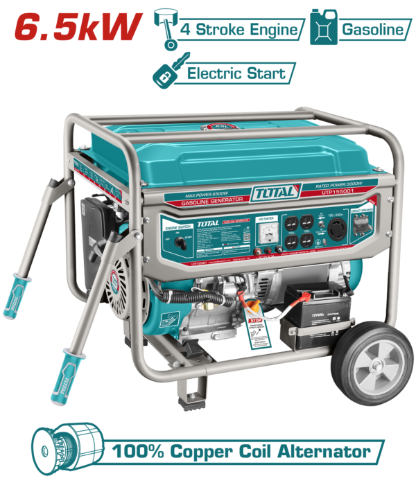 Generador a Gasolina 4 Tiempos 3600rpm 110-120/220-240 60Hz 6.5Kw