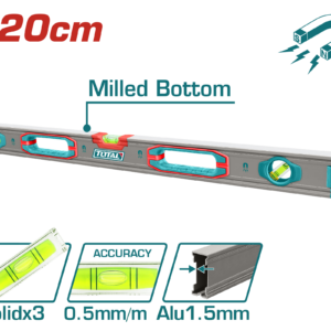 Nivel de Aluminio 120cm Doble Cara Ultramagnetico