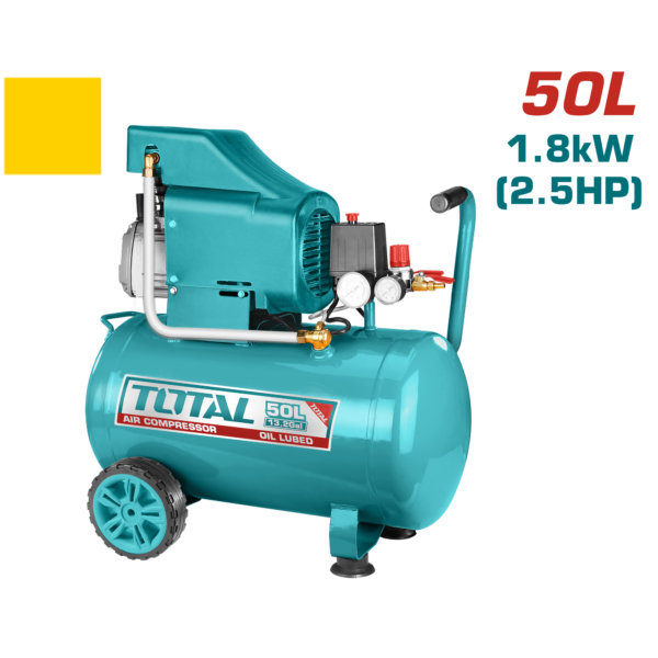 Compresor de aire 1.8KW (2.5HP) 3400 rpm, cap: 50L 110V , 60 HZ