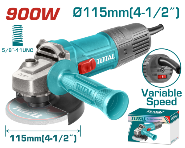 Esmeril Angular 900W 5000-1200rpm 4 1/2"