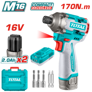 Destornillador de Impacto Inalámbrico 16V 170Nm