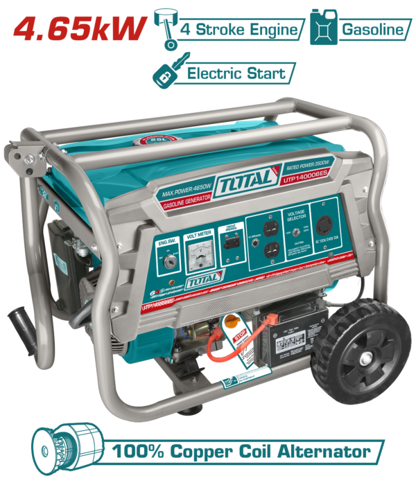 Generador a Gasolina 3600rpm 110-120/220-240 60Hz 4.65Kw