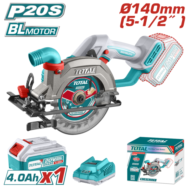 Sierra Circular Inalámbrica 20V 6300rpm