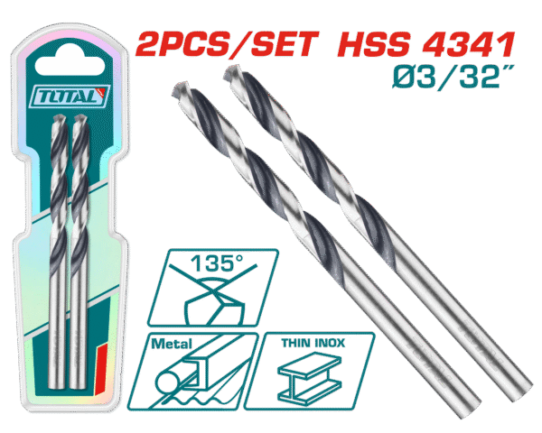 Mecha de Acero 4341 HSS 3/32" (2 pzas)