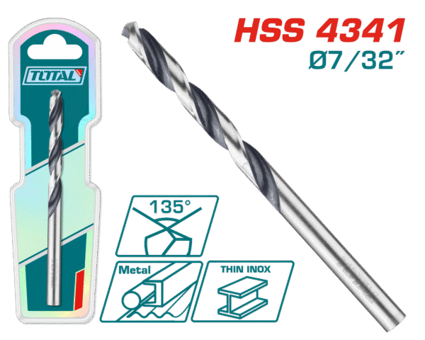 Mecha de Acero 4341 HSS 7/32" (2 pzas)